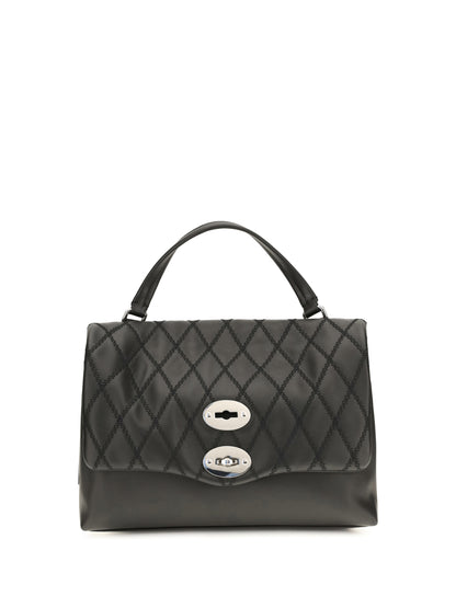 Zanellato Postina Tramè leather Top Handle Bag - Black Riso Venere