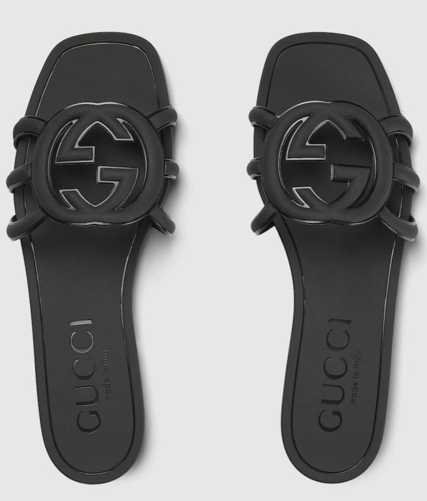 Gucci WOMEN'S INTERLOCKING G SLIDE SANDAL