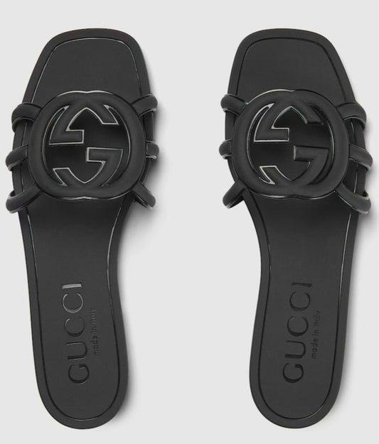 Gucci WOMEN'S INTERLOCKING G SLIDE SANDAL