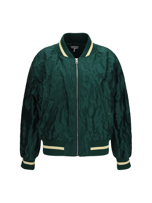 Loewe Technical fabric Bomber Jacket - Dark Green
