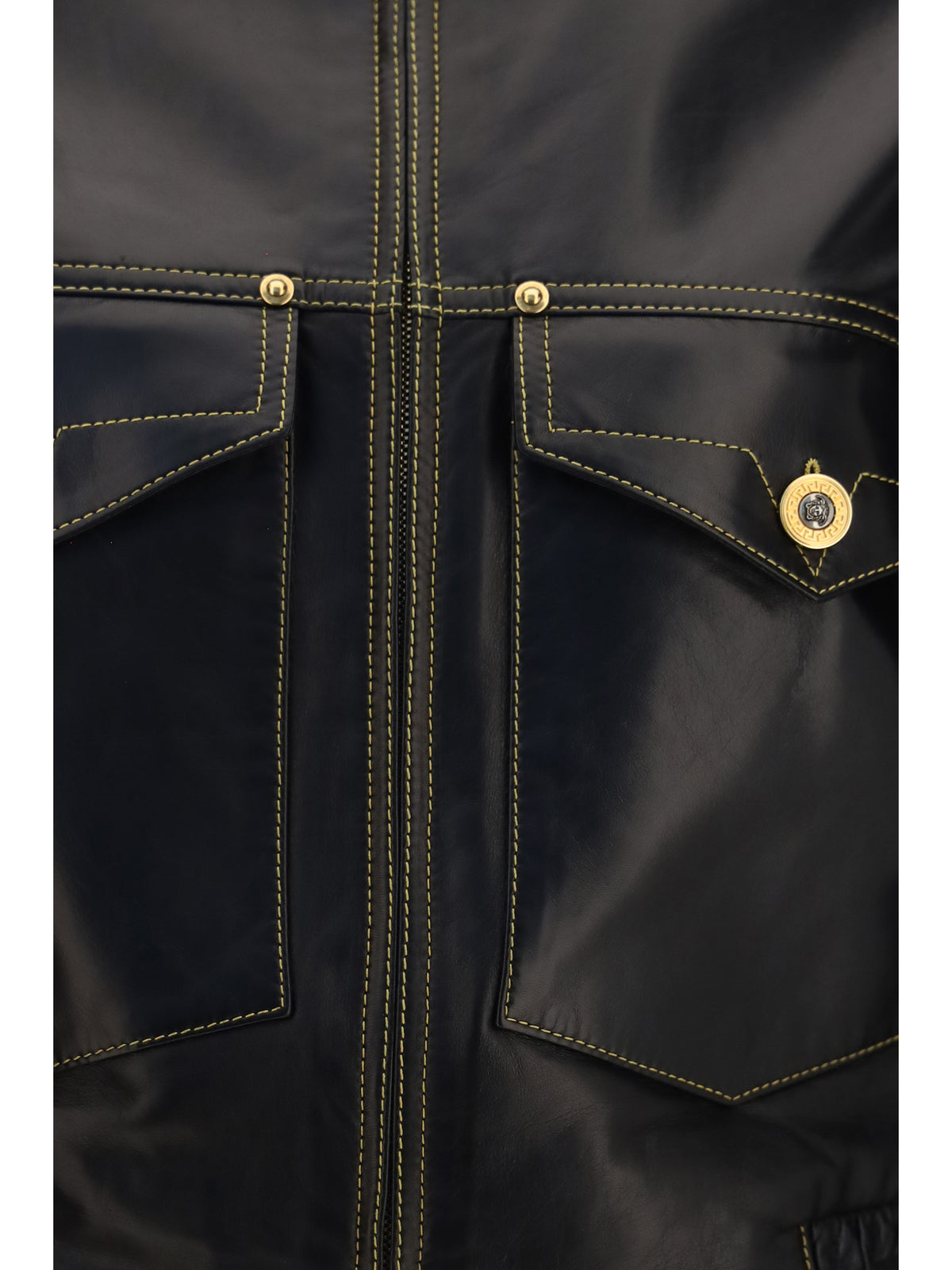 Versace Nappa leather Jacket - Black