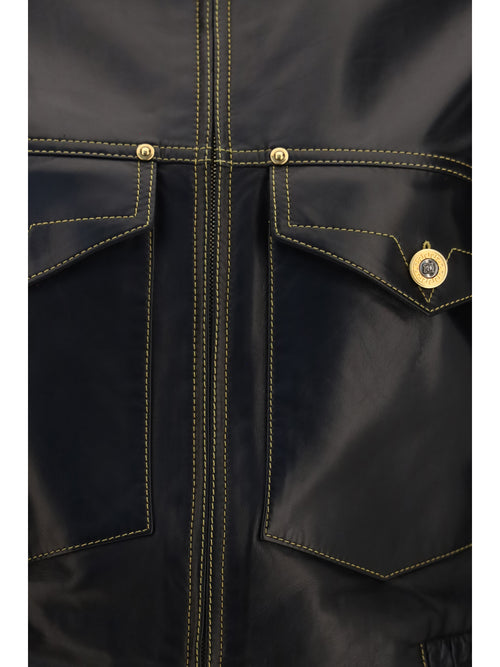 Versace Nappa leather Jacket - Black