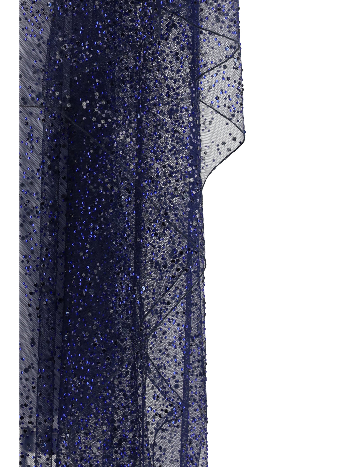GIORGIO ARMANI Long tulle and crystal-embellished Poncho