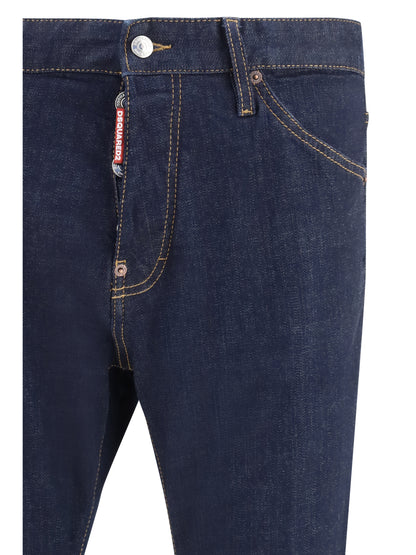 Dsquared2 Long stretch cotton Jeans - Navy Blue