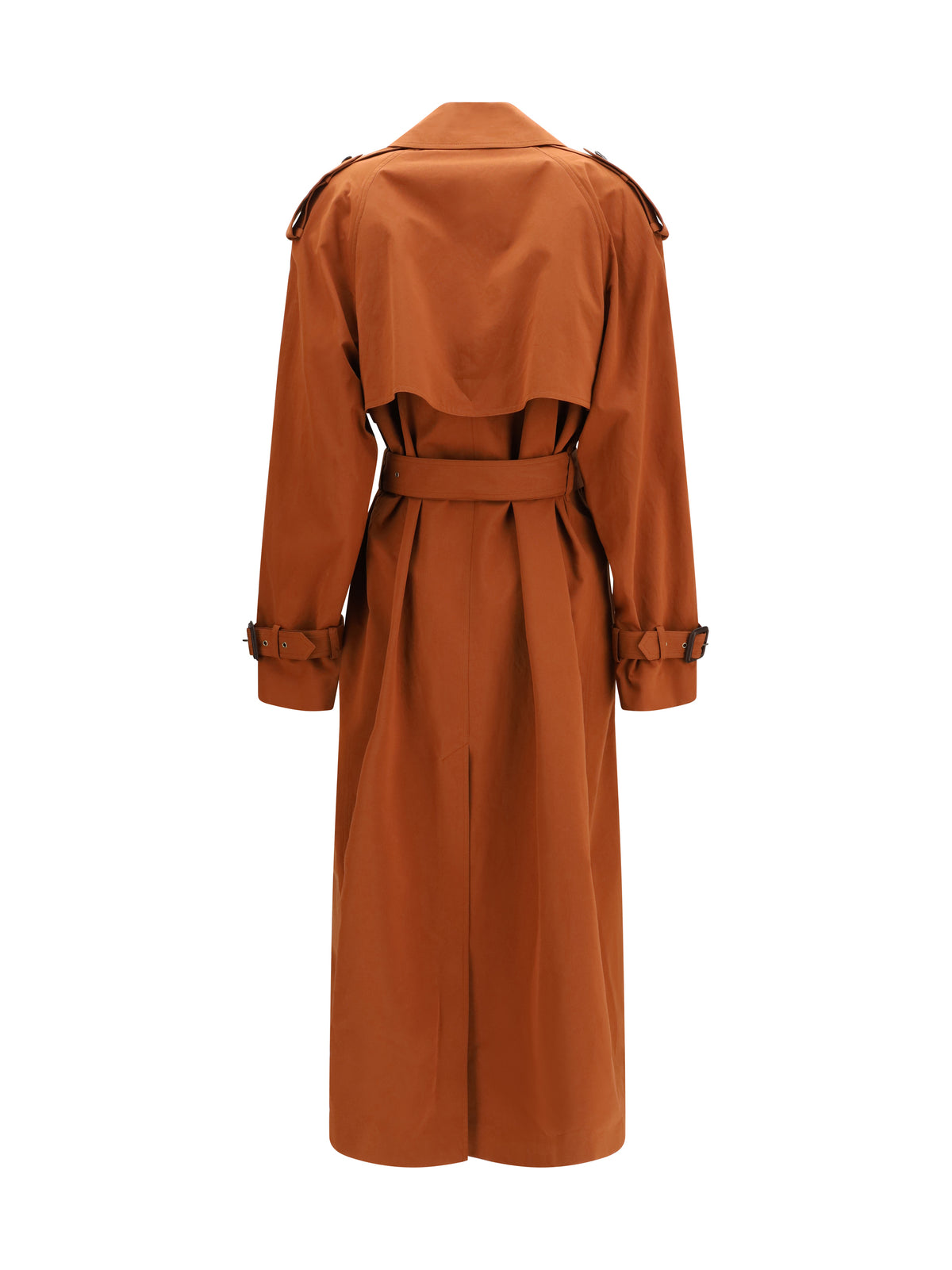 Saint Laurent Belted double-breasted Coat - Coffee