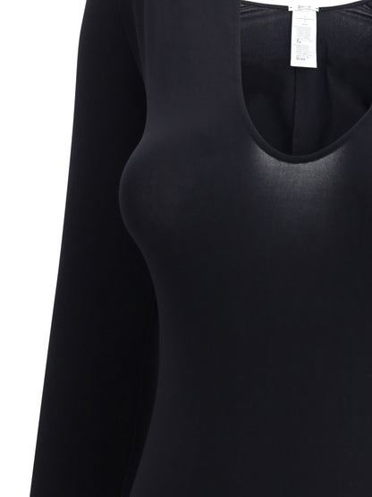 Wolford V-Neck Bodysuit - Black