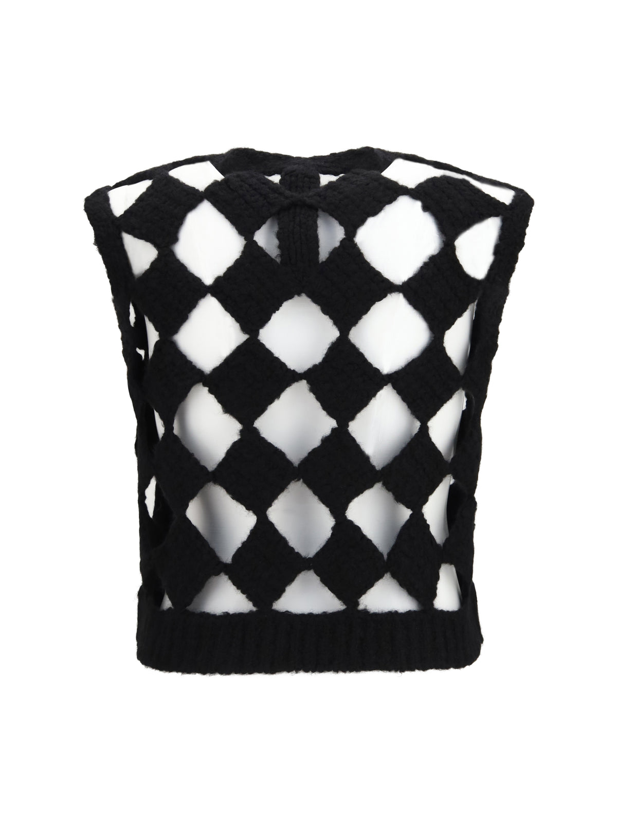Rick Owens Open knit Vest - Black