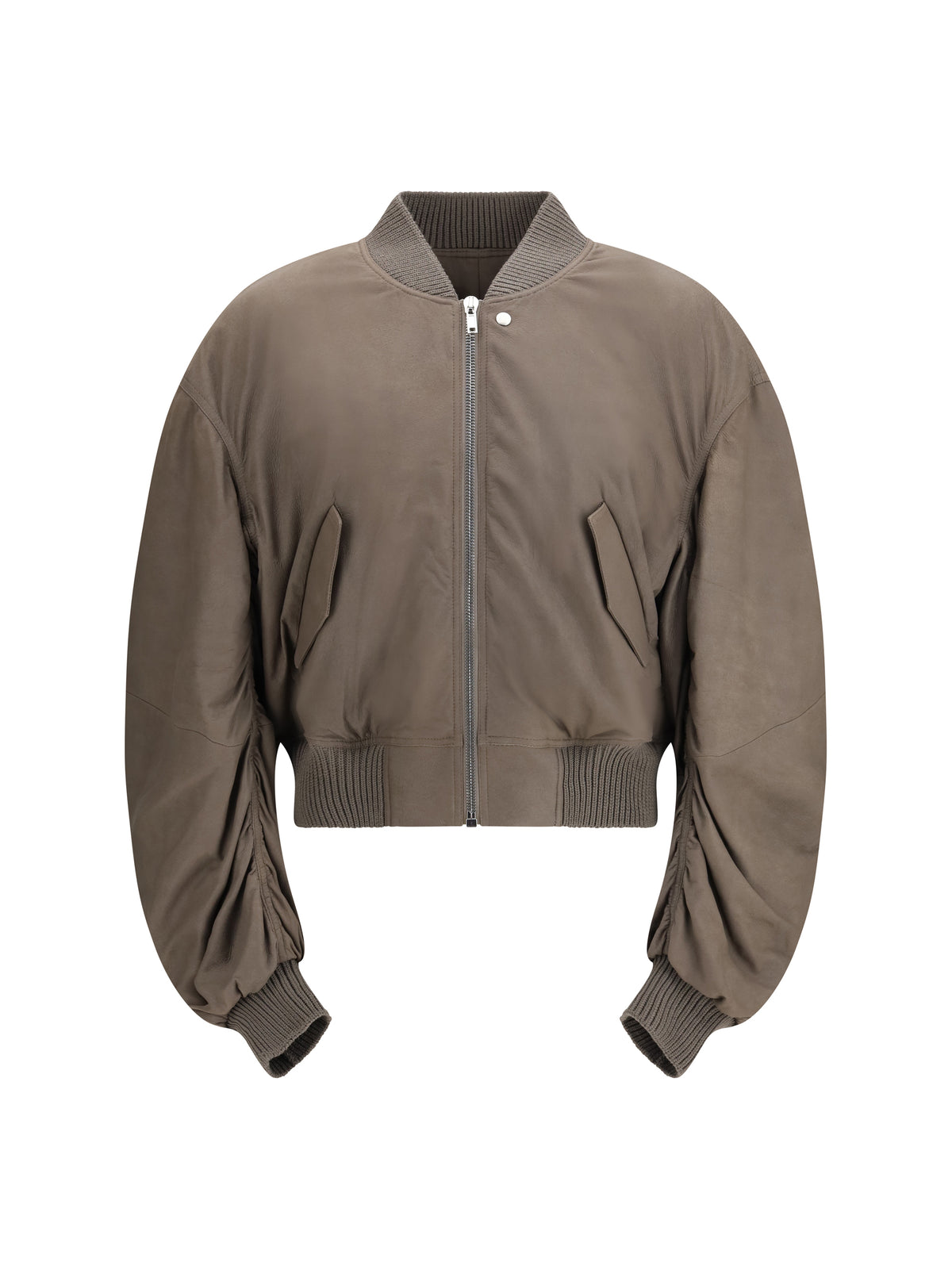 Rick Owens Secchia Flight Bomber in lambskin leather with padding - Dust