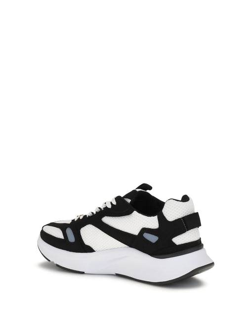 Valentino Garavani Demivee mesh and suede Sneakers - White/Black/Grey C/Black/Bia-Ne-Ne