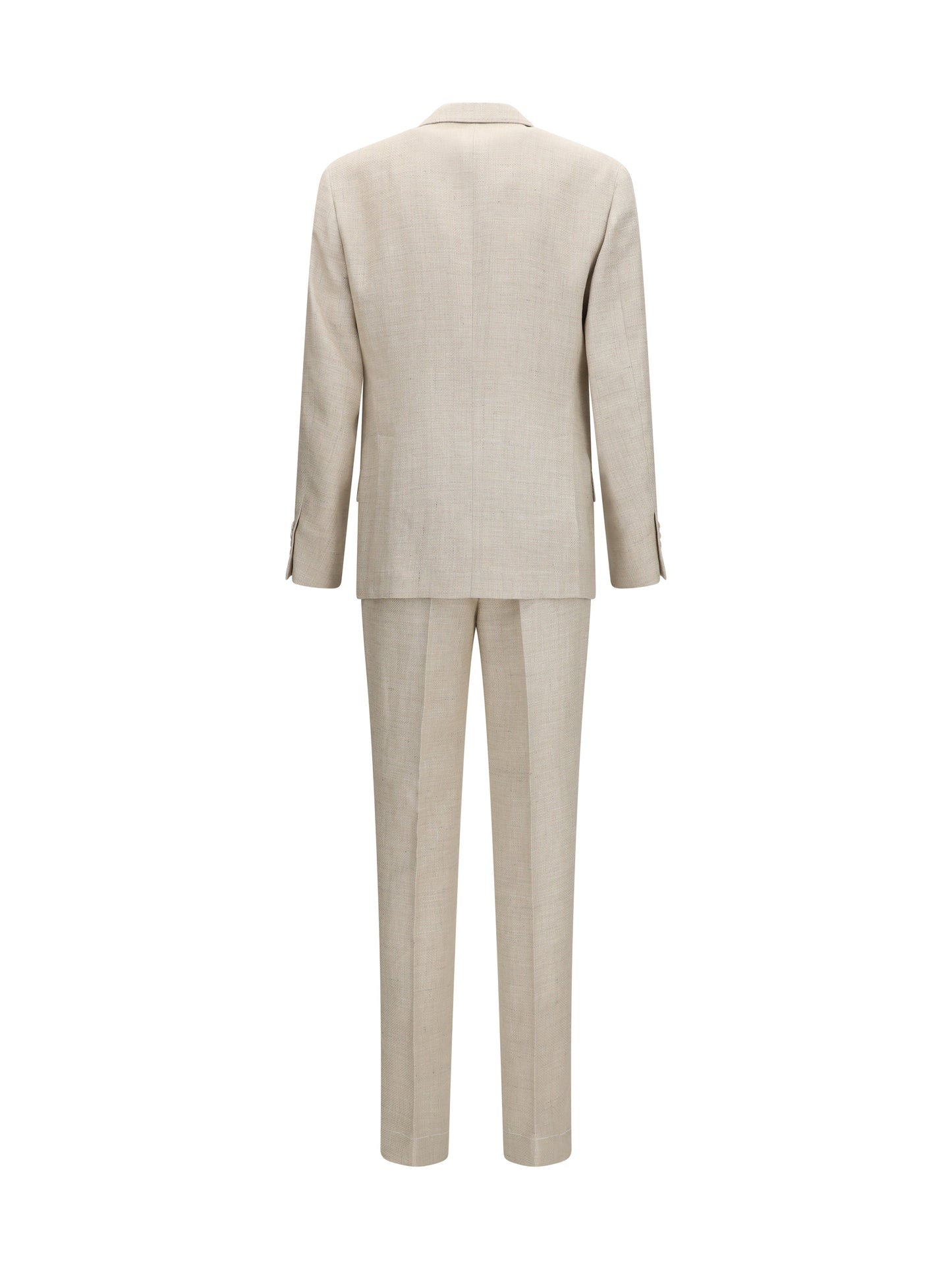 BRUNELLO CUCINELLI Hopsack Suit in silk, linen, and wool