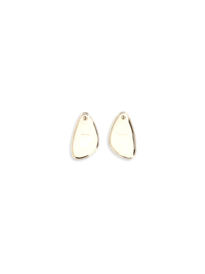 Self-Portrait Golden Hammered Crystal Earrings