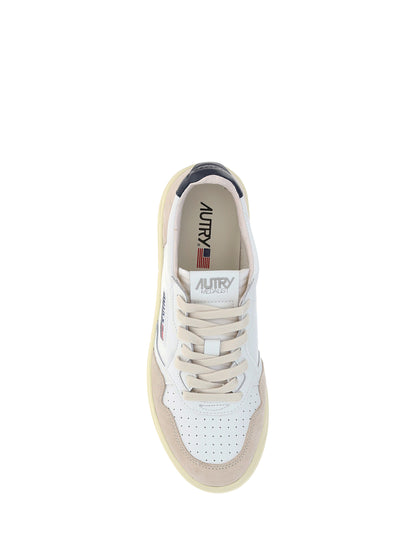 Autry Medalist Low leather Sneakers - Wht/Blue