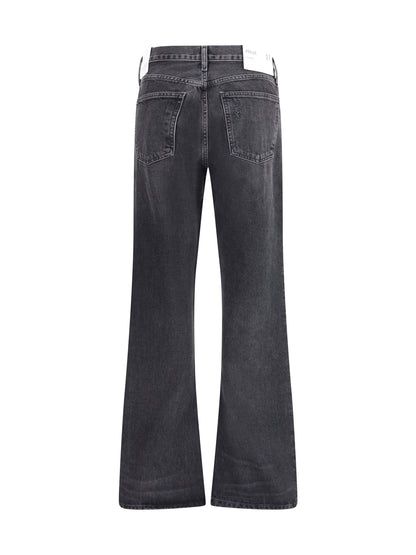 Agolde Mid-rise kick boot Jeans - Obscure (Worn Dk Blk)
