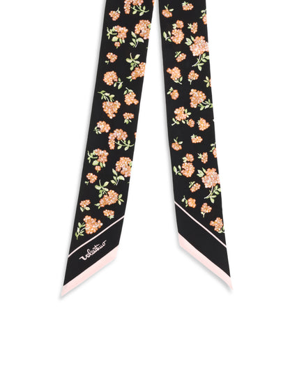 Valentino Garavani Mazzetto Coriandolo silk Twill Scarf - Black/Pink-Green/White/Pink