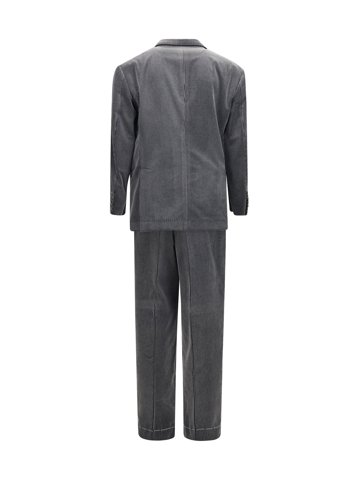 Brunello Cucinelli Ribbed double-breasted Suit - Grey