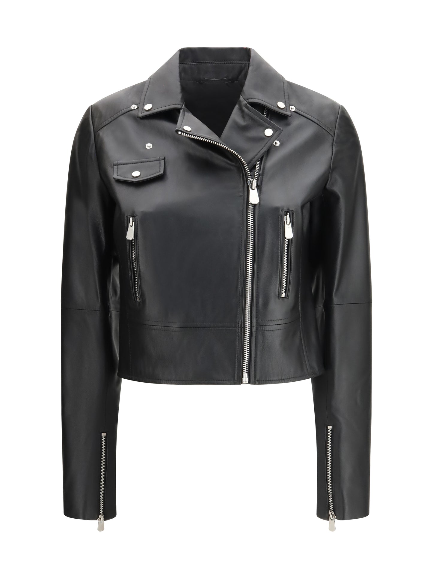 PINKO Leather biker Jacket