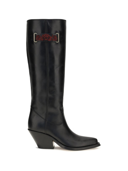 Chloé Azelan over-the-knee leather Boots - Black