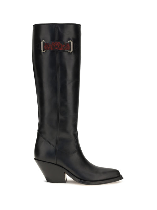 Chloé Azelan over-the-knee leather Boots - Black