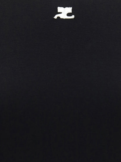 Courrèges Logo T-shirt - Black/Heritage White