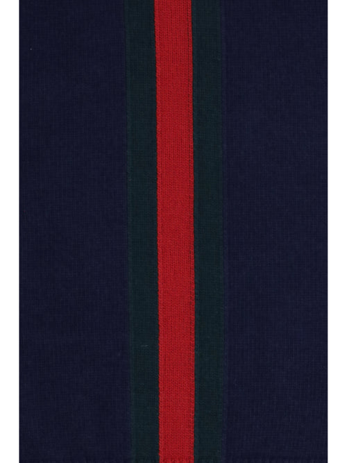 Gucci Web stripe wool Sweater for Girl - Abyss Blue/Green/Red