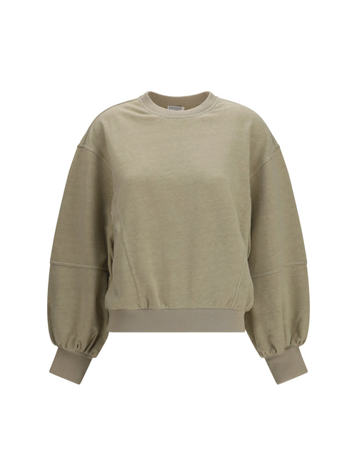Brunello Cucinelli Cotton and Linen Sweatshirt - Beige