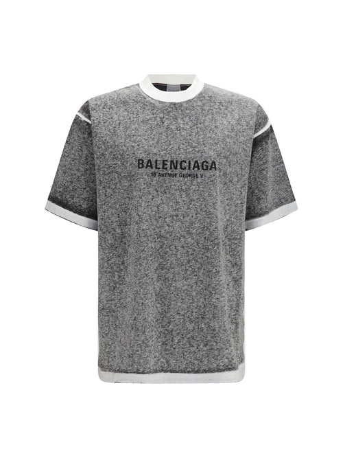 Balenciaga Oversized mélange T-shirt - Black