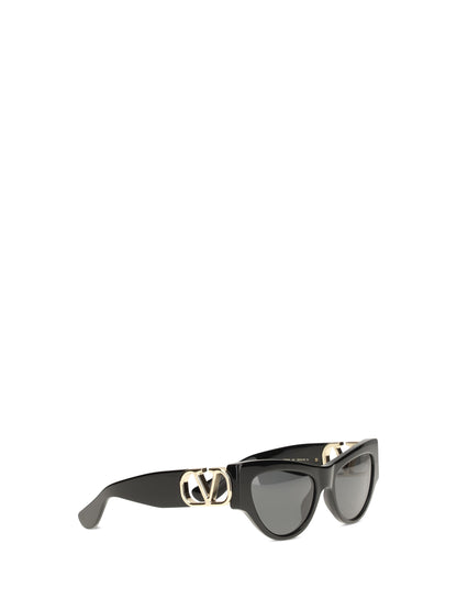 Valentino Garavani VG0053S Cat-Eye Sunglasses - Black-Black-Grey