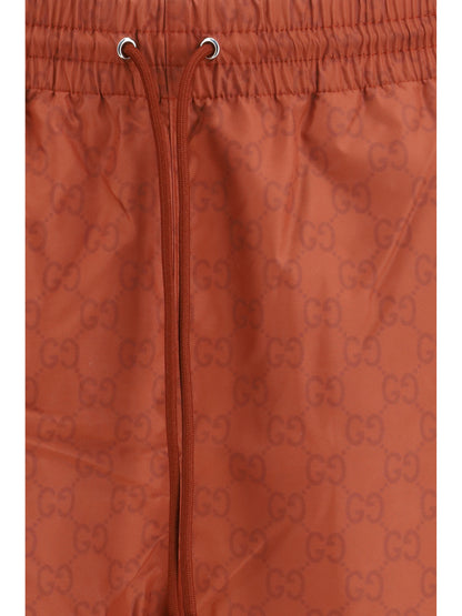 GUCCI Nylon Swim Shorts with GG print