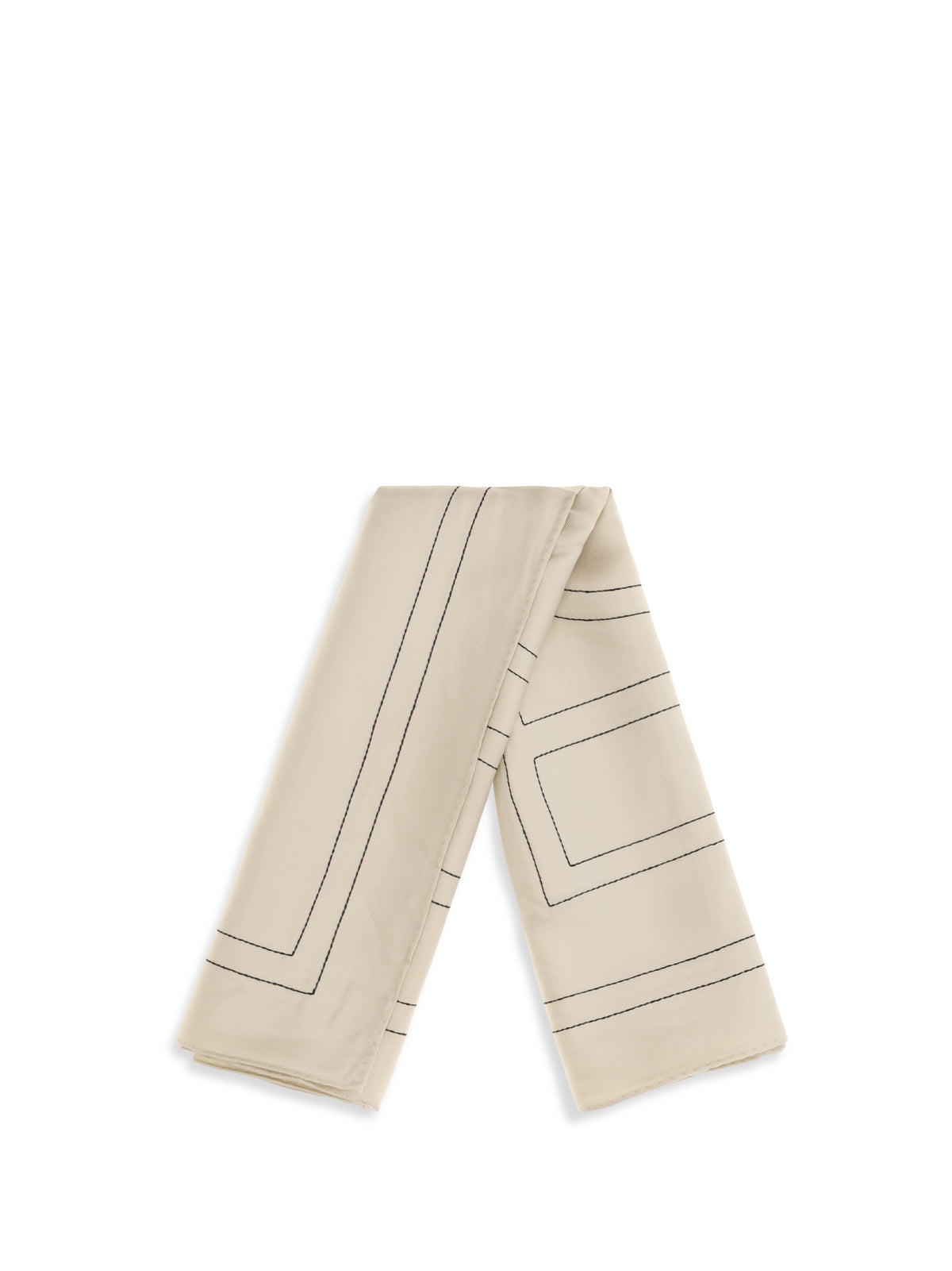 Toteme Silk Scarf with embroidery - Ivory