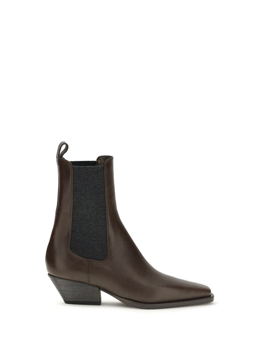 BRUNELLO CUCINELLI Leather ankle Boots