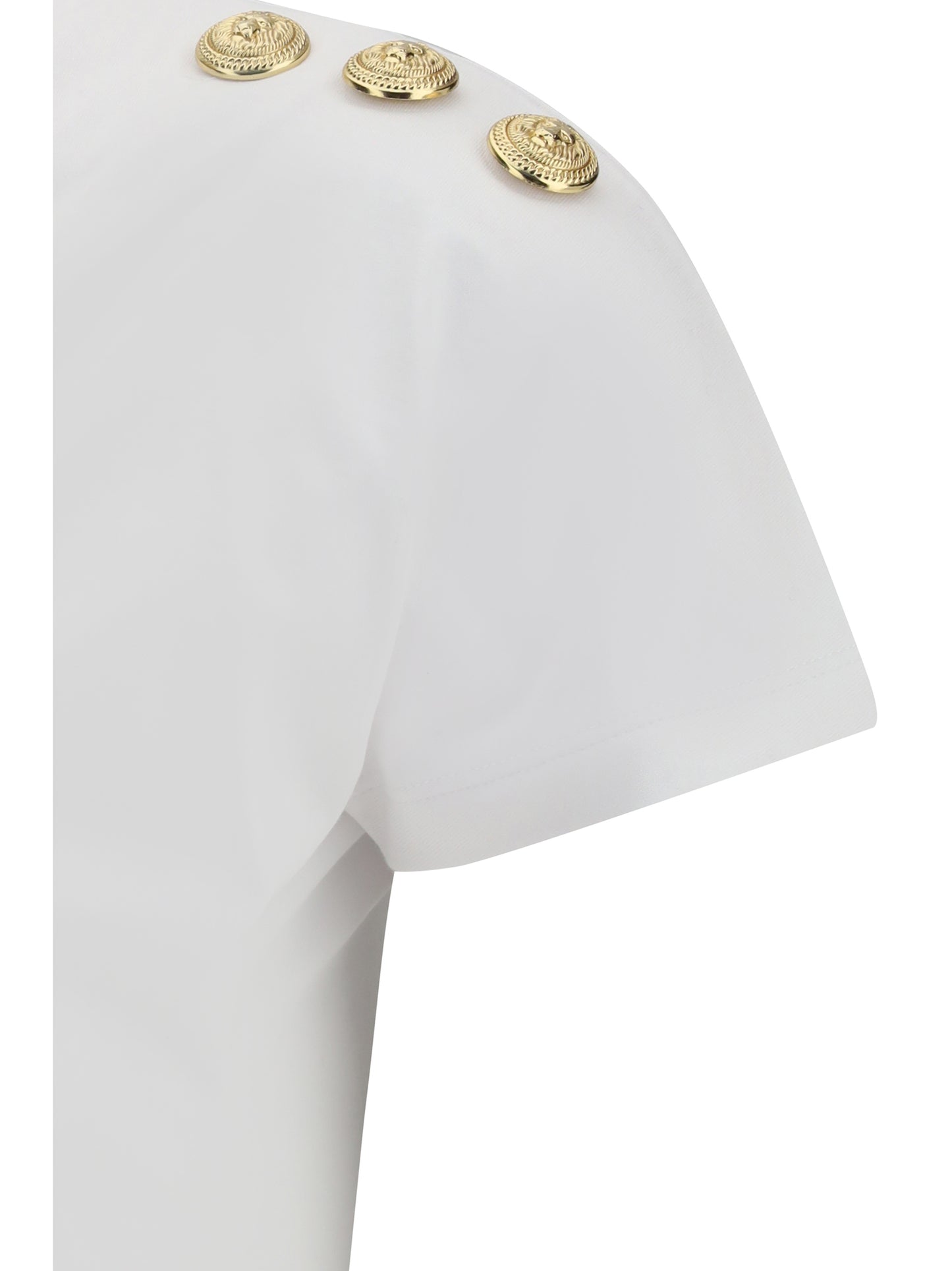 BALMAIN 3 buttons Draped T-shirt
