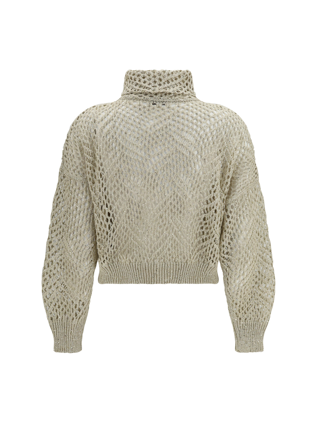 Brunello Cucinelli Open-knit Zip-up Cardigan - Beige