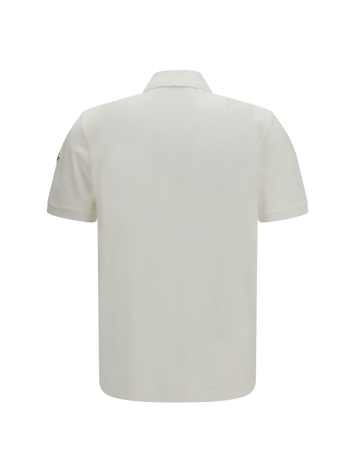 Moncler Cotton piqué Polo Shirt with logo - Natural