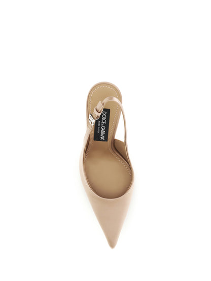 DOLCE & GABBANA Satin Slingback Pumps