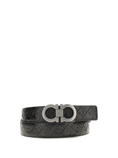 FERRAGAMO Reversible leather Gancini Belt