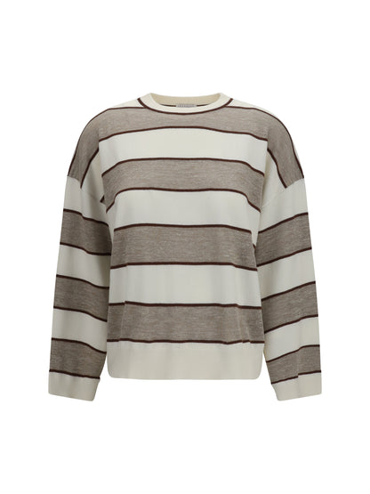 BRUNELLO CUCINELLI Striped long-sleeve Sweater