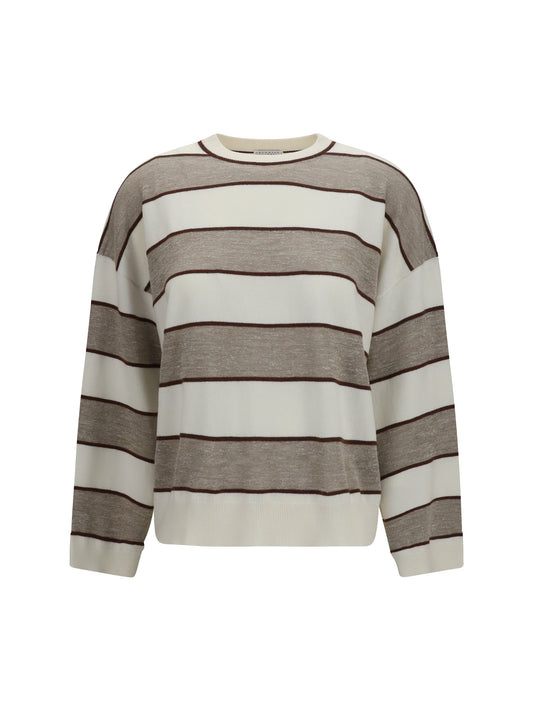 BRUNELLO CUCINELLI Striped long-sleeve Sweater