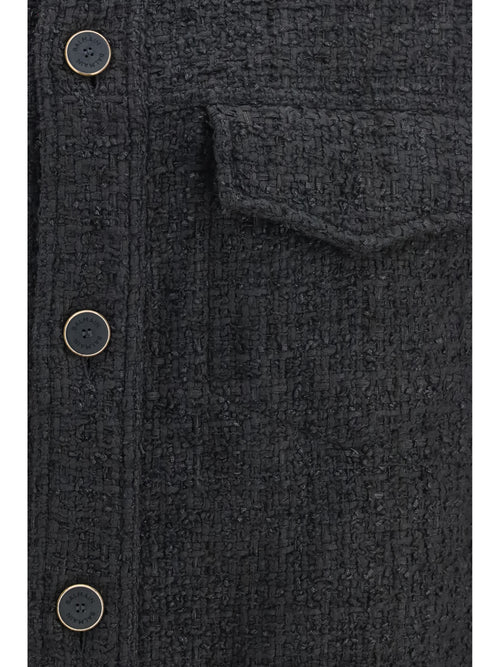 Balmain Tweed buttoned Jacket - Noir