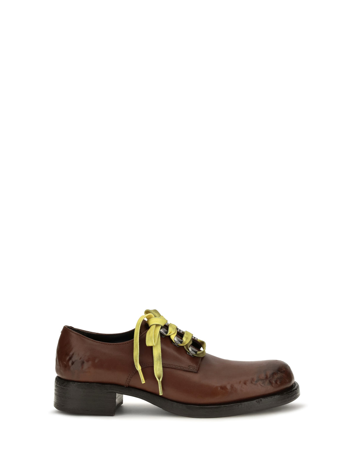 Prada Antique leather lace-up Loafers - Cacao