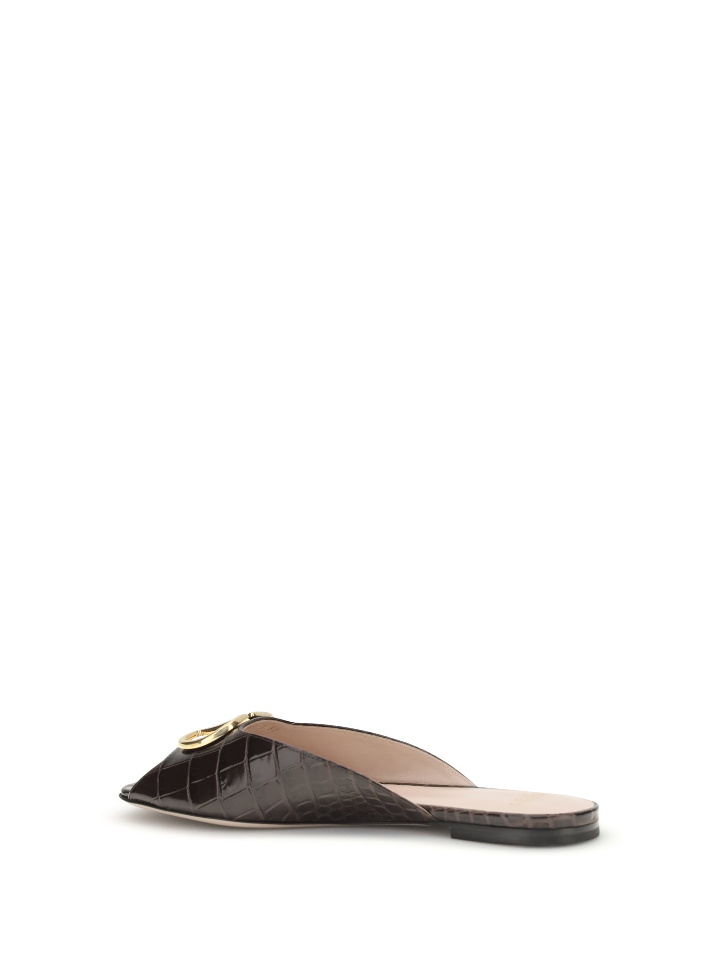 VALENTINO GARAVANI Leather Sandals with metal logo