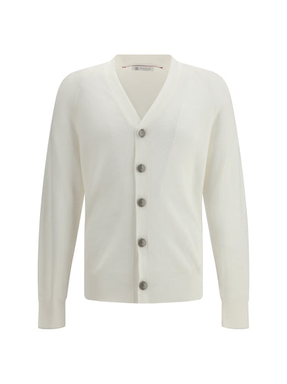 Brunello Cucinelli Ribbed Cardigan - Panama+Nebbia