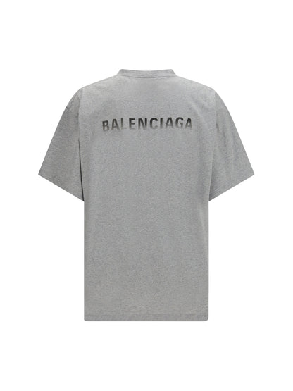 Balenciaga Cotton logo T-shirt - Heather Grey