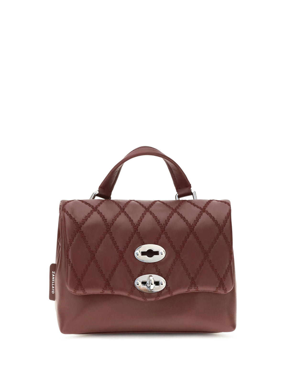 Zanellato Mini Postina Tramè leather Top Handle Bag - Red Palio Di Siena