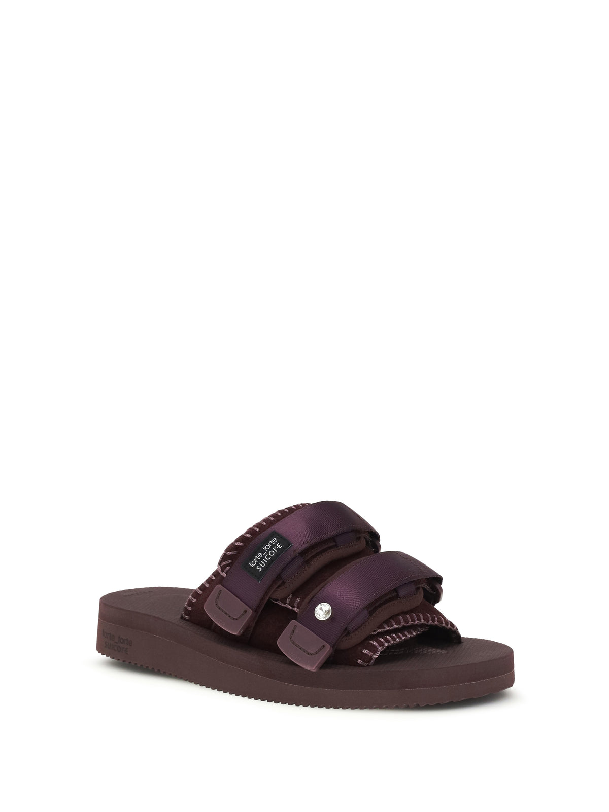 Forte_forte Double-strap Sandals - Grape