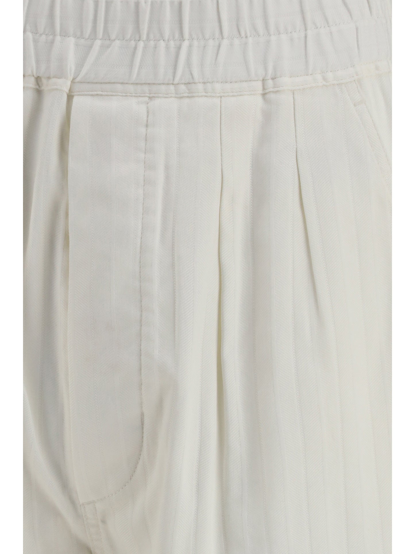 TOM FORD Herringbone Stripe Pleated Lounge Trousers
