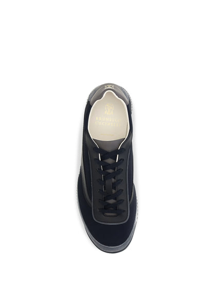 Brunello Cucinelli Lace-up suede Sneakers - Blue