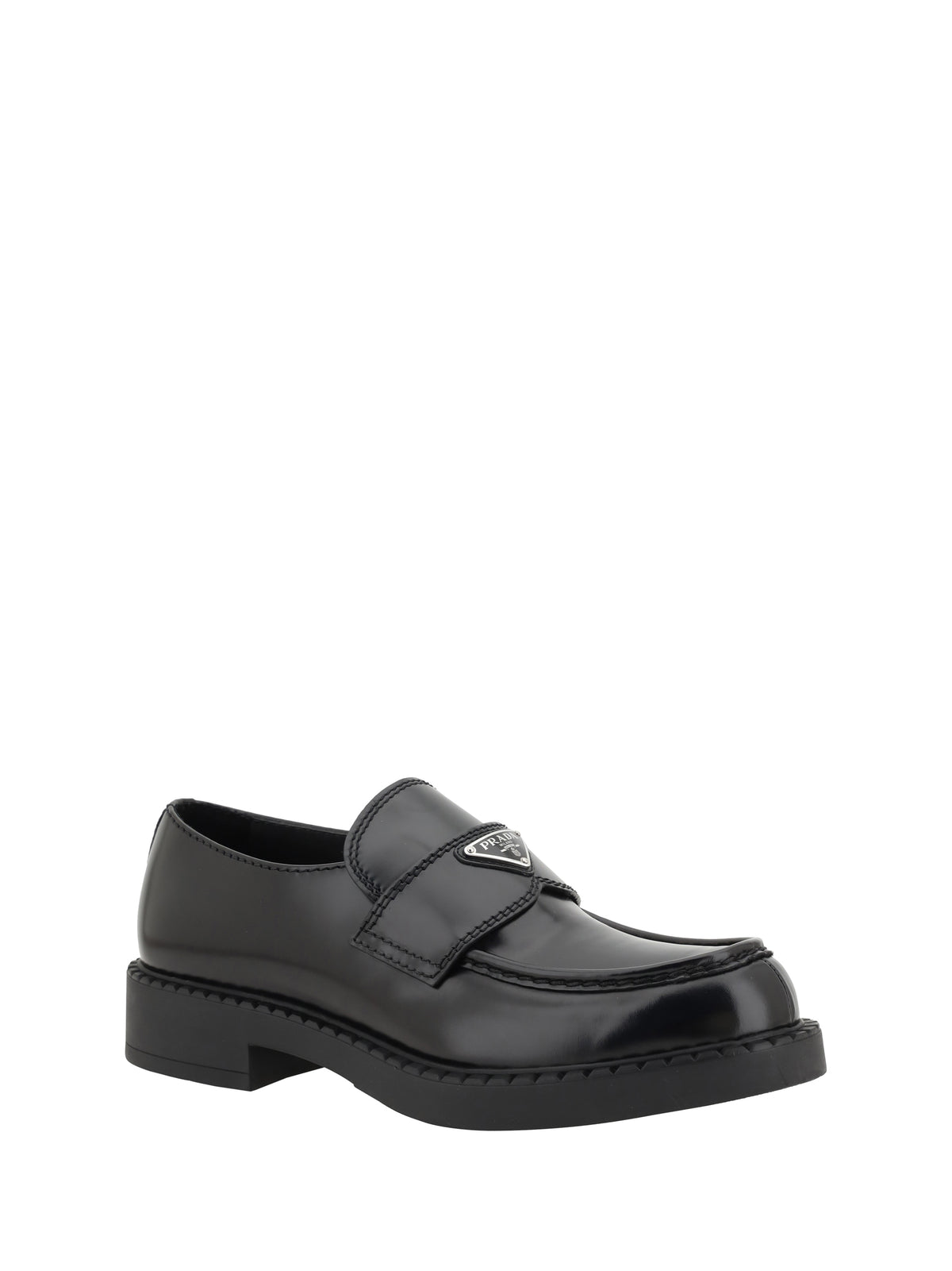 Prada Leather Loafers - Black