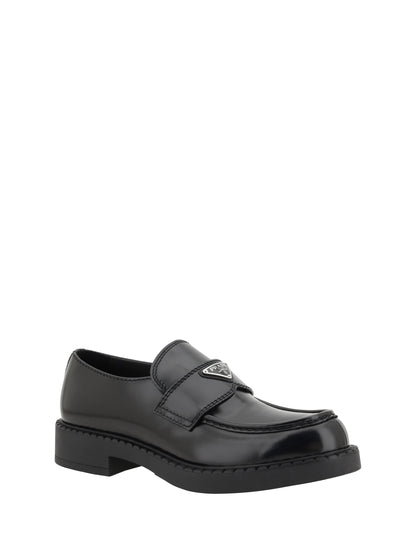 Prada Leather Loafers - Black