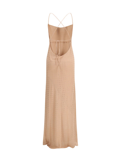 PINKO Long strass Slipdress