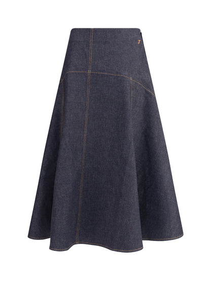 JACQUEMUS Denim midi Skirt